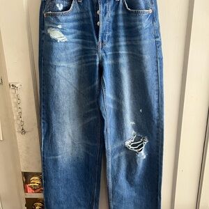 Classic Blue Distressed Jeans